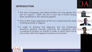 CAMA 2020 – Impact on MSMEs CAMA 2020 - Impact on MSMEs