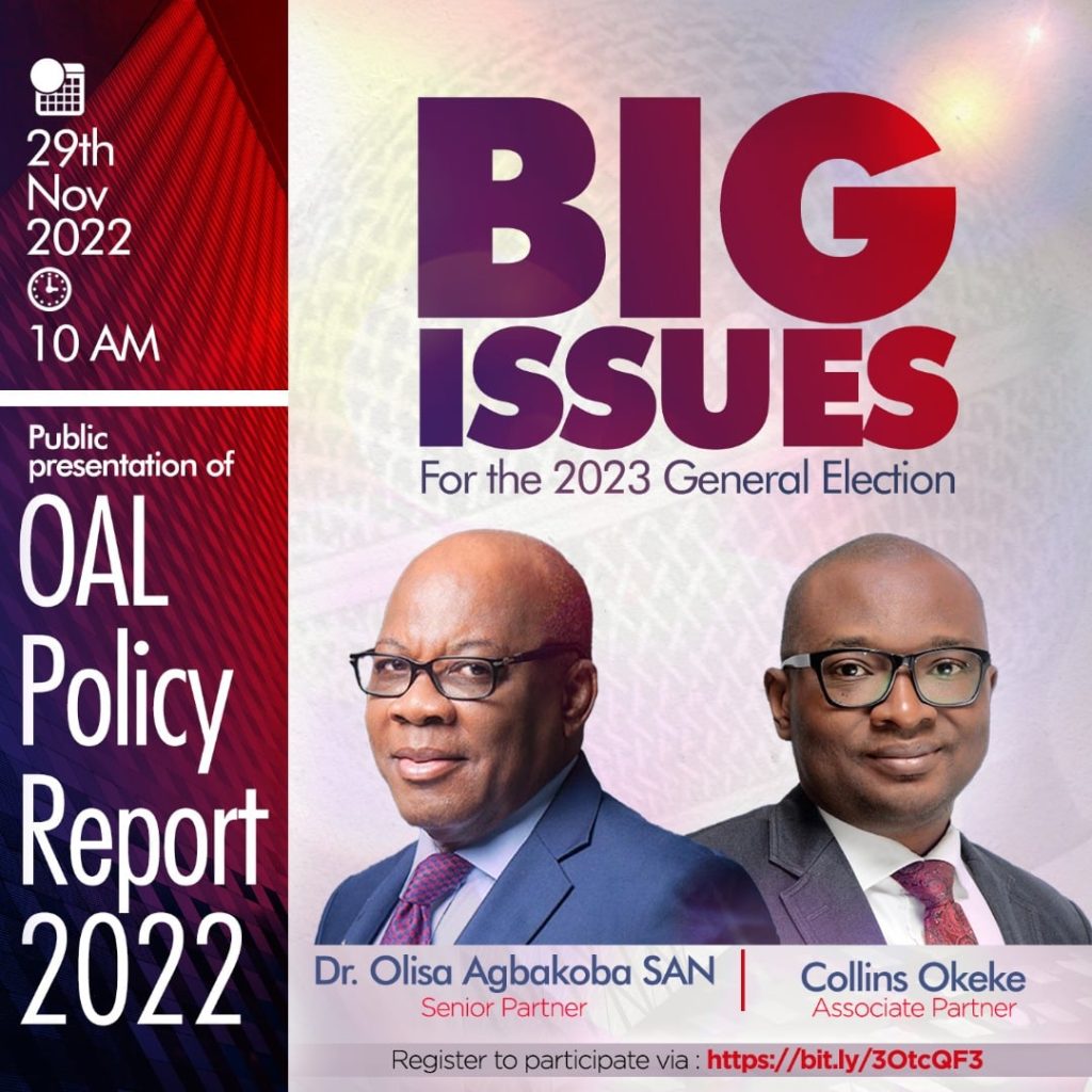 Agbakoba Okeke others present policy report on 2023 election Tuesday