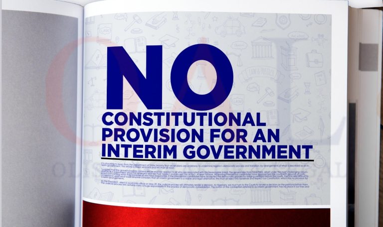 No Constitutional Provision For An Interim Government
