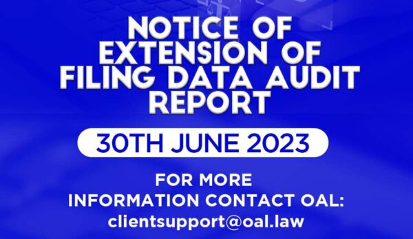 Notice Of Extension Of Filing Data Audit Report Notice Of Extension Of Filing Data Audit Report