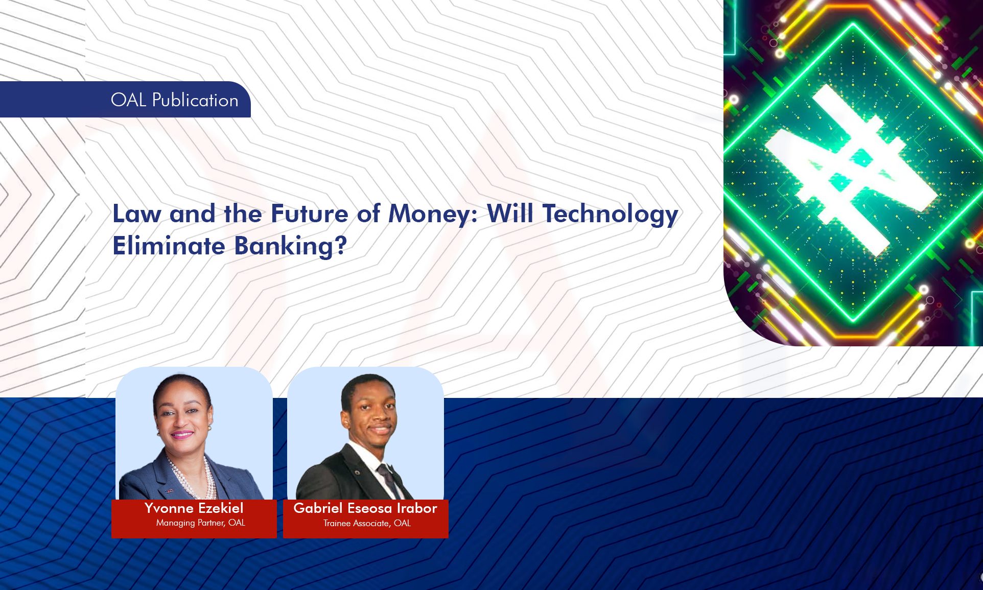 Law and the Future of Money: Will Technology Eliminate Banking?