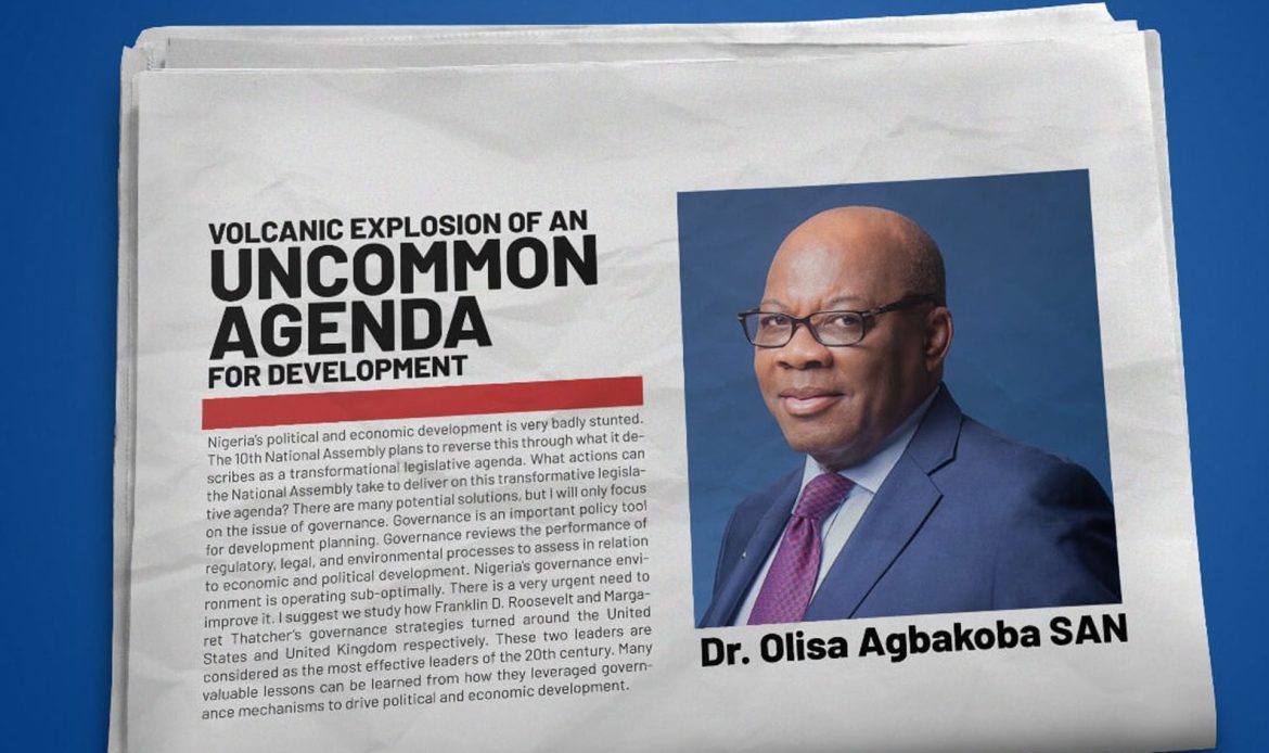 Volcanic Explosion of an Uncommon Agenda for Development