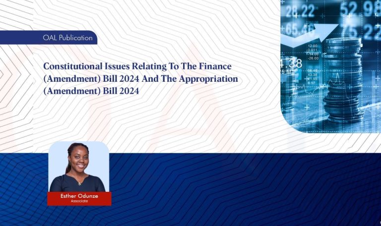 Constitutional Issues Relating To The Finance (Amendment) Bill 2024 And The Appropriation (Amendment) Bill 2024