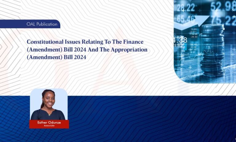 Constitutional Issues Relating To The Finance Amendment Bill 2024 And The Appropriation Amendment Bill 2024