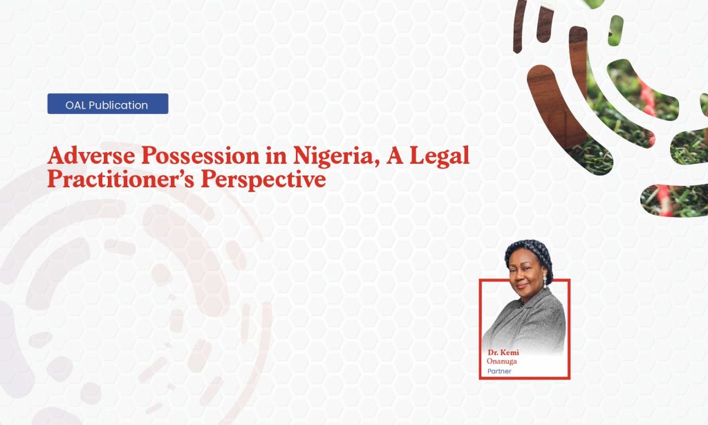 Adverse Possession in Nigeria A Legal Practitioners Perspective