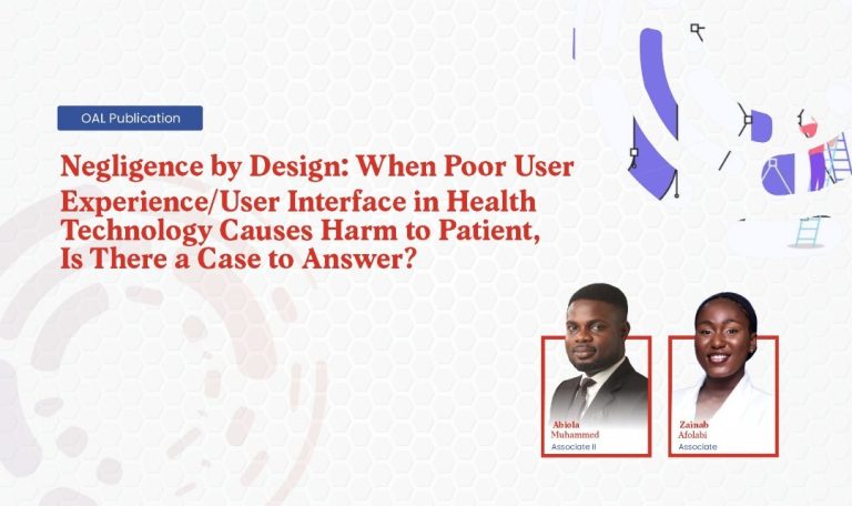 Negligence by Design: When Poor User Experience/User Interface in Health Technology Causes Harm to Patient, Is There a Case to Answer?