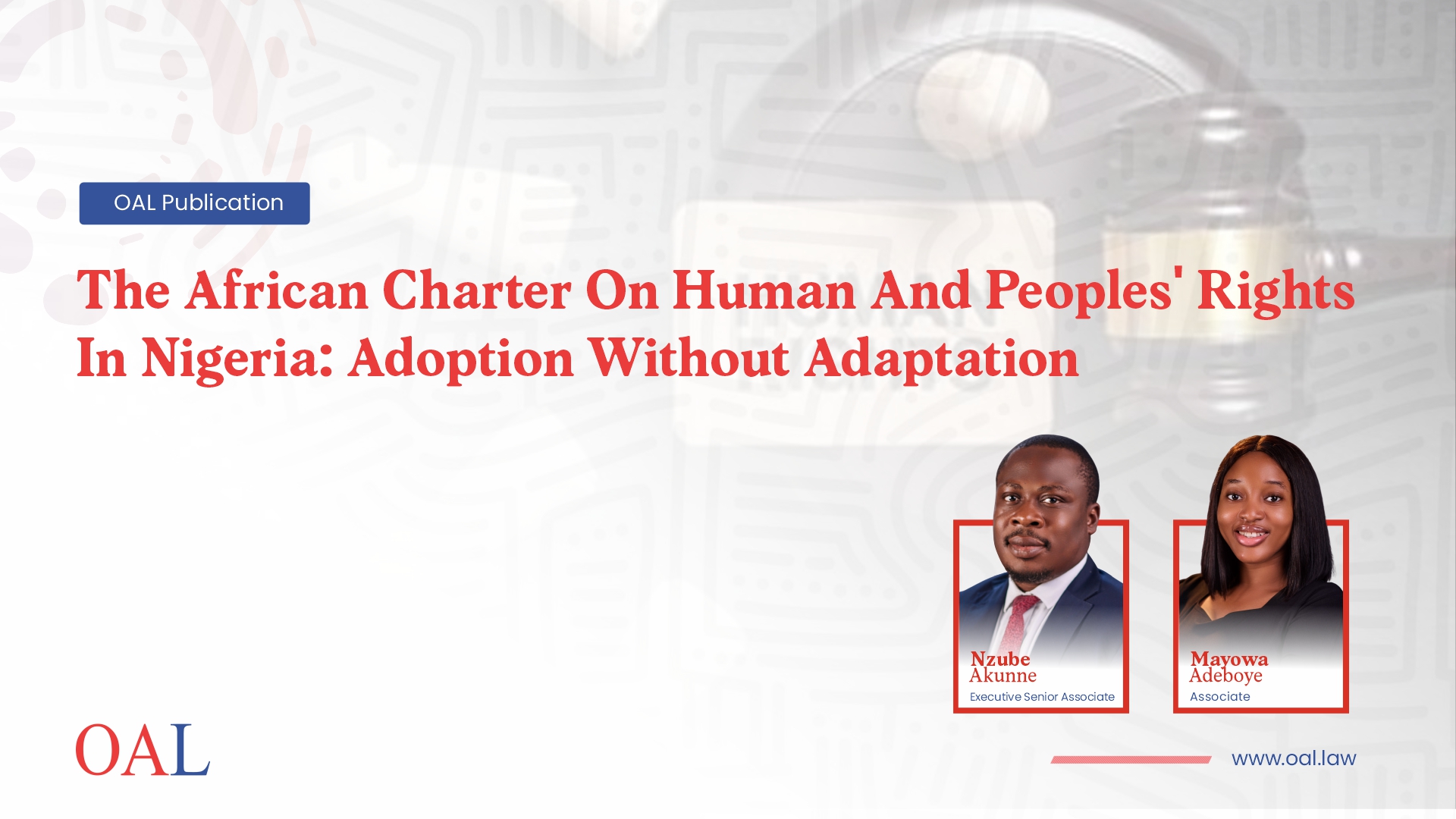 The African Charter On Human And Peoples' Rights In Nigeria: Adoption Without Adaption