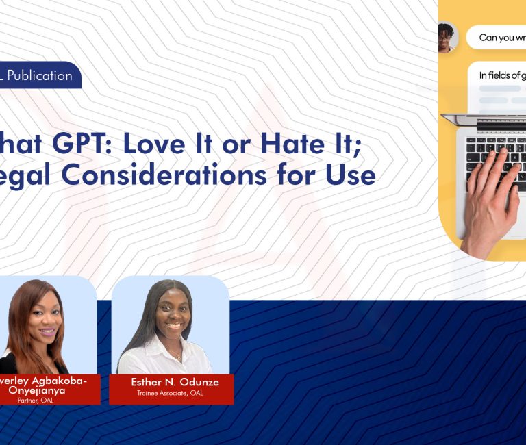 Chat GPT: Love It or Hate It; Legal Considerations for Use