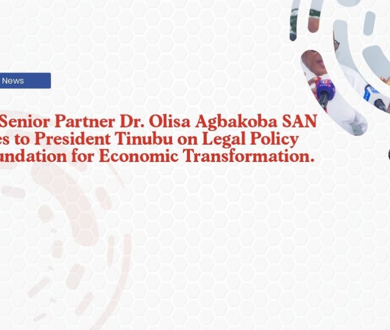 OAL Senior Partner Dr Olisa Agbakoba SAN Writes to President Tinubu on Legal Policy as foundation for Economic Transformation