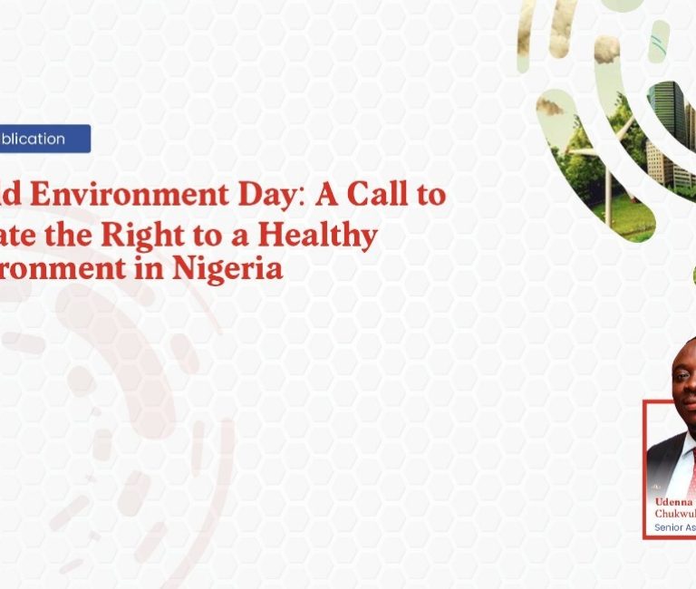 World Environment Day: A Call to Elevate the Right to a Healthy Environment in Nigeria